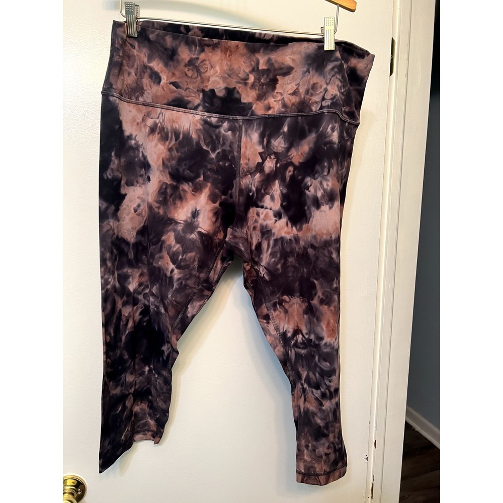 Lululemon Plus Size 18 Align High-Rise Pant 25" Diamond Dye Graphite Pink EUC